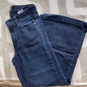 PAIGE Harper Wide leg Jean in dark wash sz 24